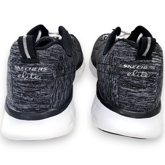 Sketchers-Women's SIZE 6- Memory Foam Elite Sneakers-Flex Elite-Black White - Picture 3 of 15